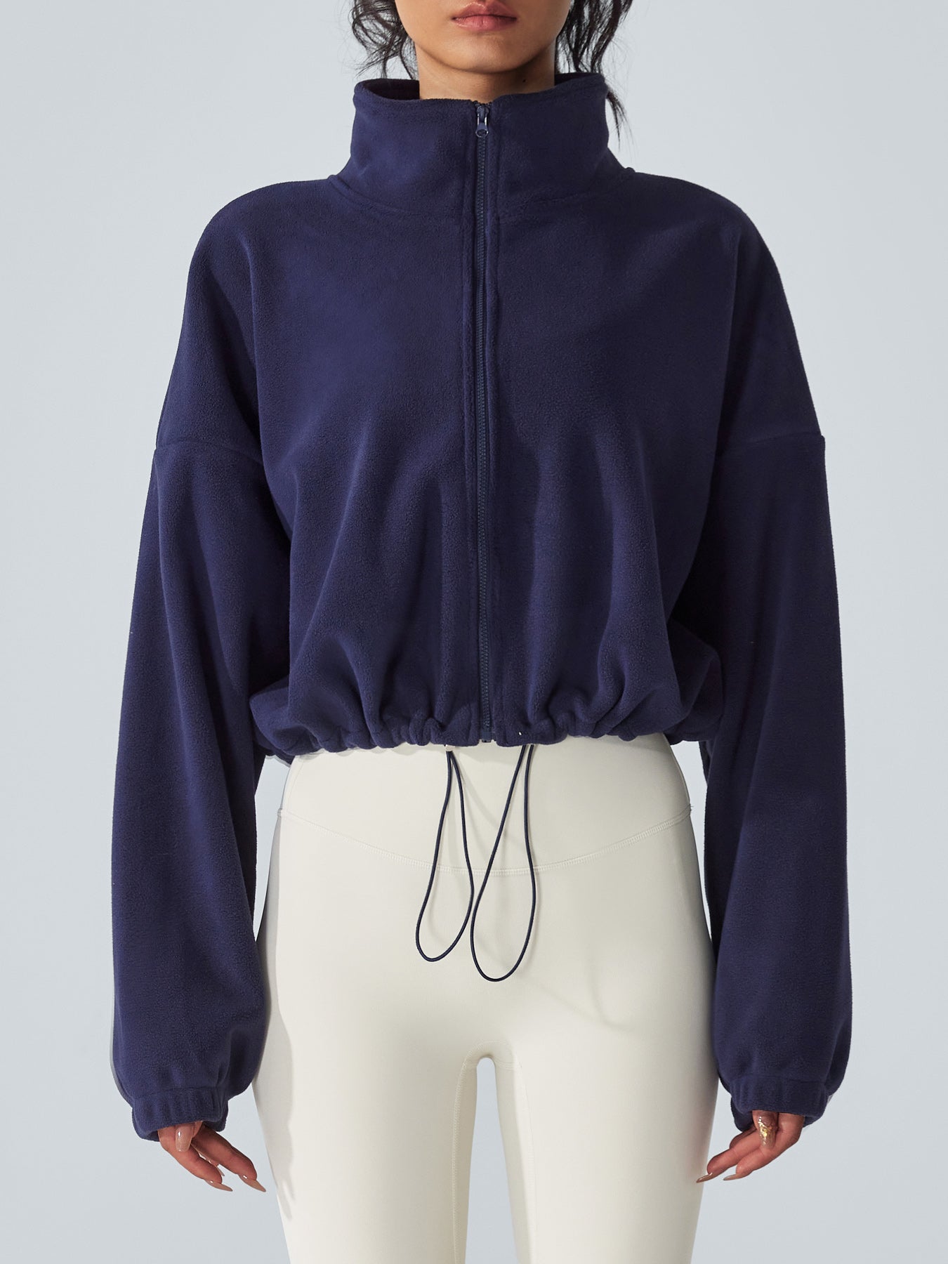 Women's Knitted Polyester Yoga Jacket Sustainable Yoga Tops - BERLOOK
