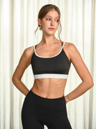 Women's Knitted Polyester Yoga Sports Bra Sustainable Yoga Tops - BERLOOK