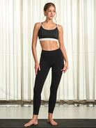 Women's Knitted Polyester Yoga Sports Bra Sustainable Yoga Tops - BERLOOK