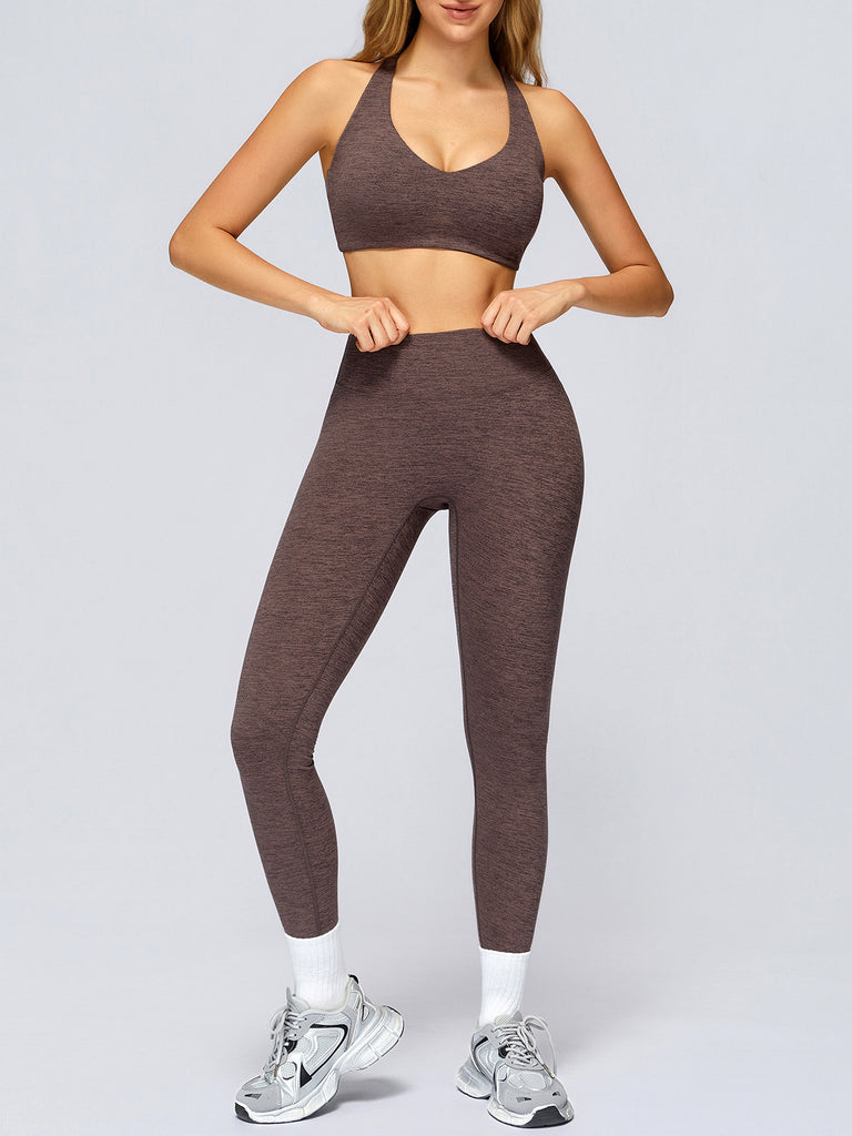 Women's Knitted Polyester Yoga Sports Bras Sustainable Yoga Tops - BERLOOK