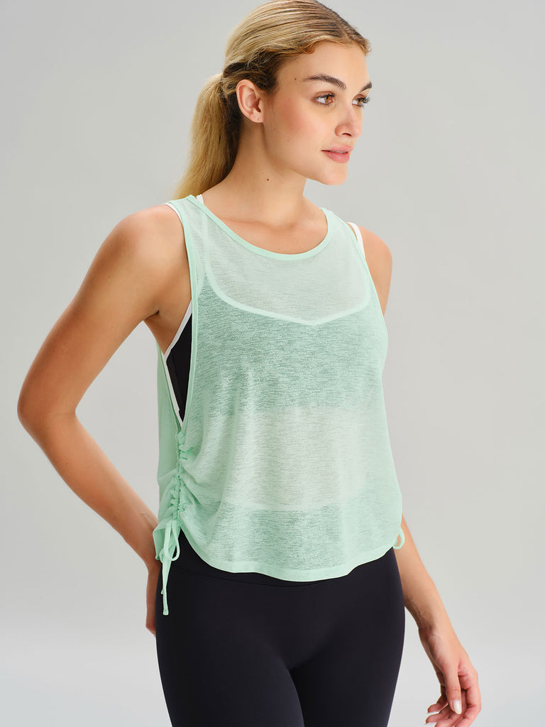 Women's Knitted Polyester Yoga Tank Top Sustainable Yoga Tops - BERLOOK