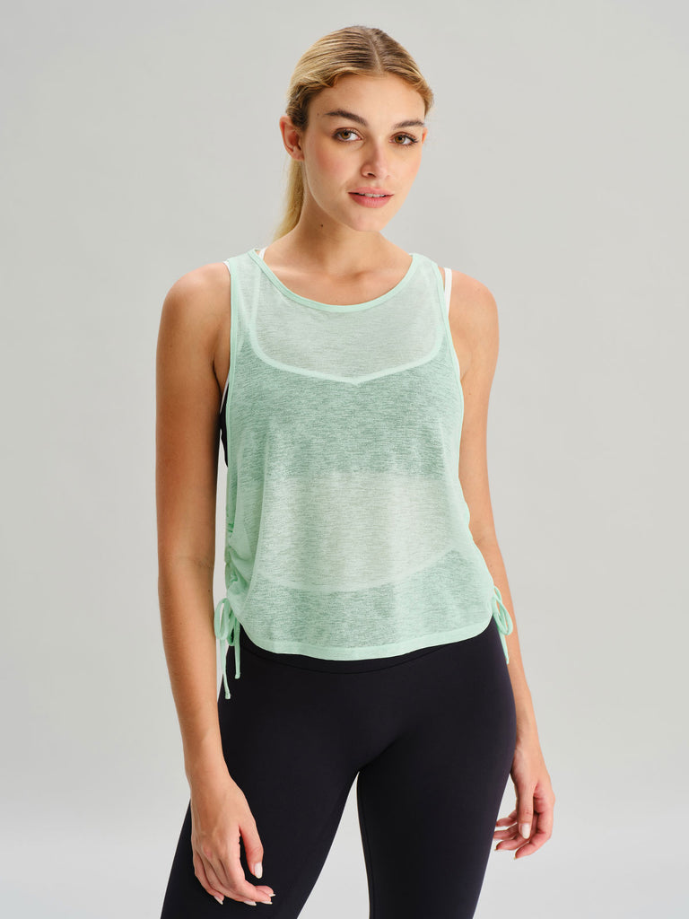 Women's Knitted Polyester Yoga Tank Top Sustainable Yoga Tops - BERLOOK