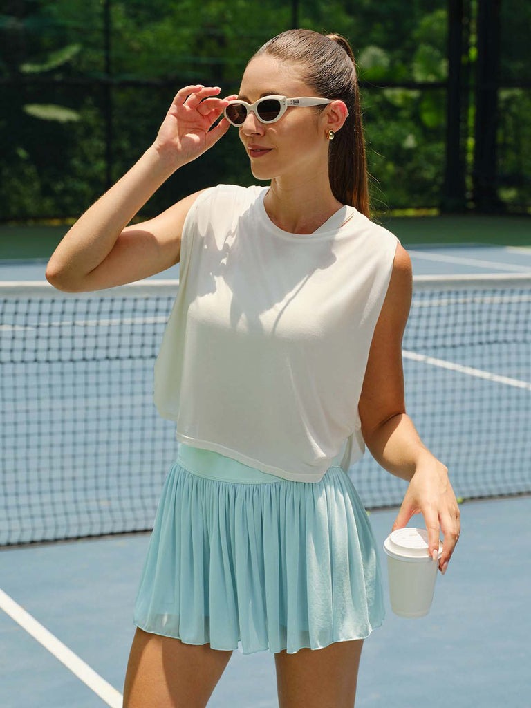 Women's Knitted Polyester Yoga Tank Top Sustainable Yoga Tops - BERLOOK