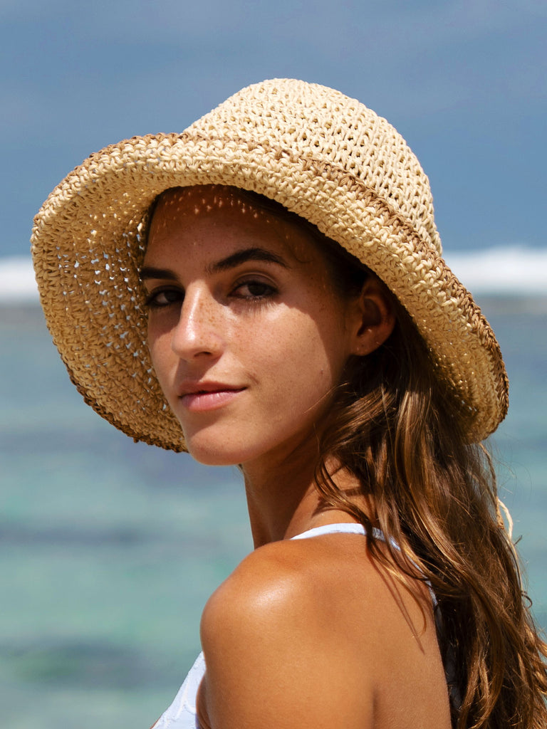 Women's Knitted Raffia Hat Sustainable Hats - BERLOOK