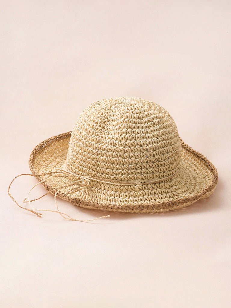 Women's Knitted Raffia Hat Sustainable Hats - BERLOOK