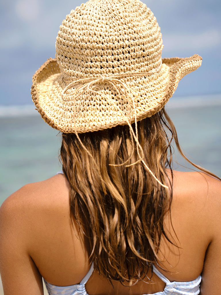 Women's Knitted Raffia Hat Sustainable Hats - BERLOOK