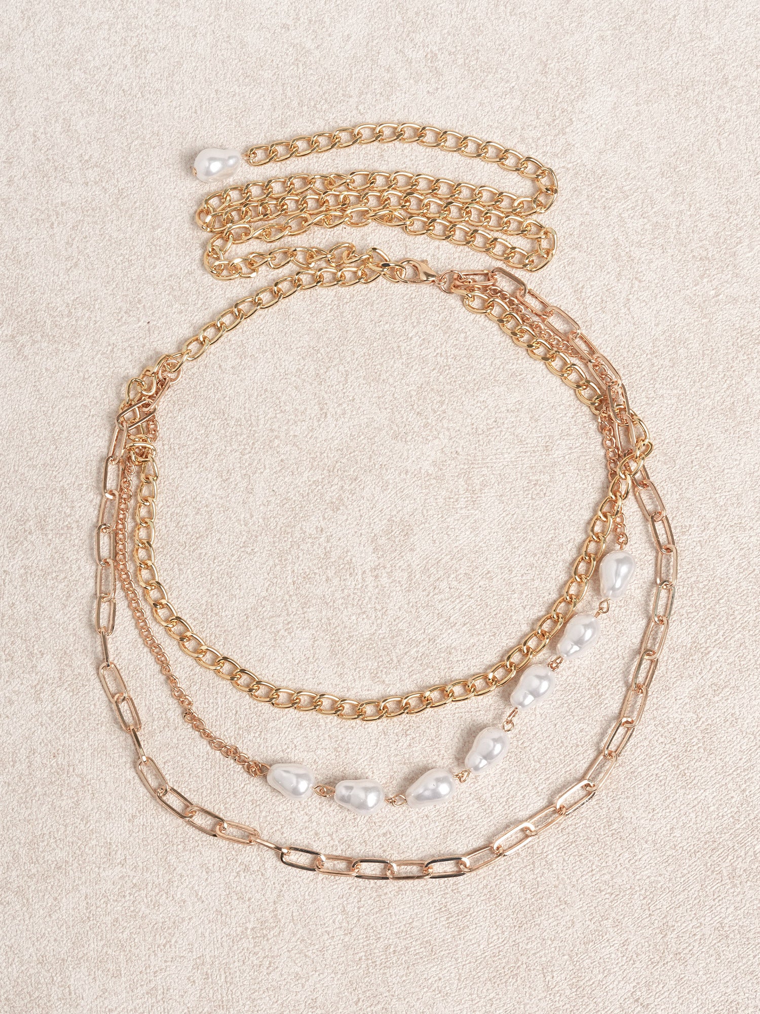 Women's pearl waist chain Gold Sustainable - BERLOOK
