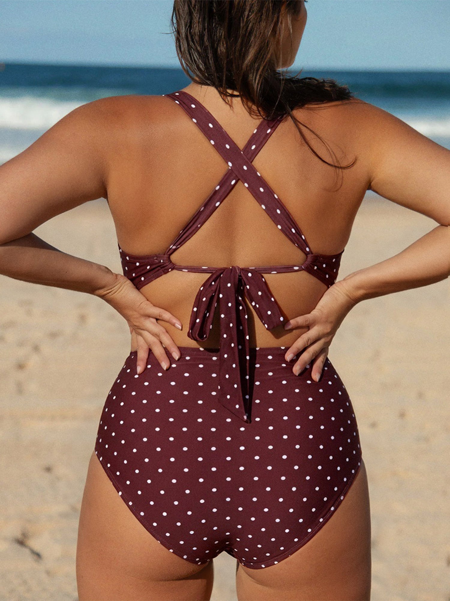 Women's Plus-Size Knitted Nylon One-Piece Swimsuit Sustainable Plus Size One-Pieces - BERLOOK