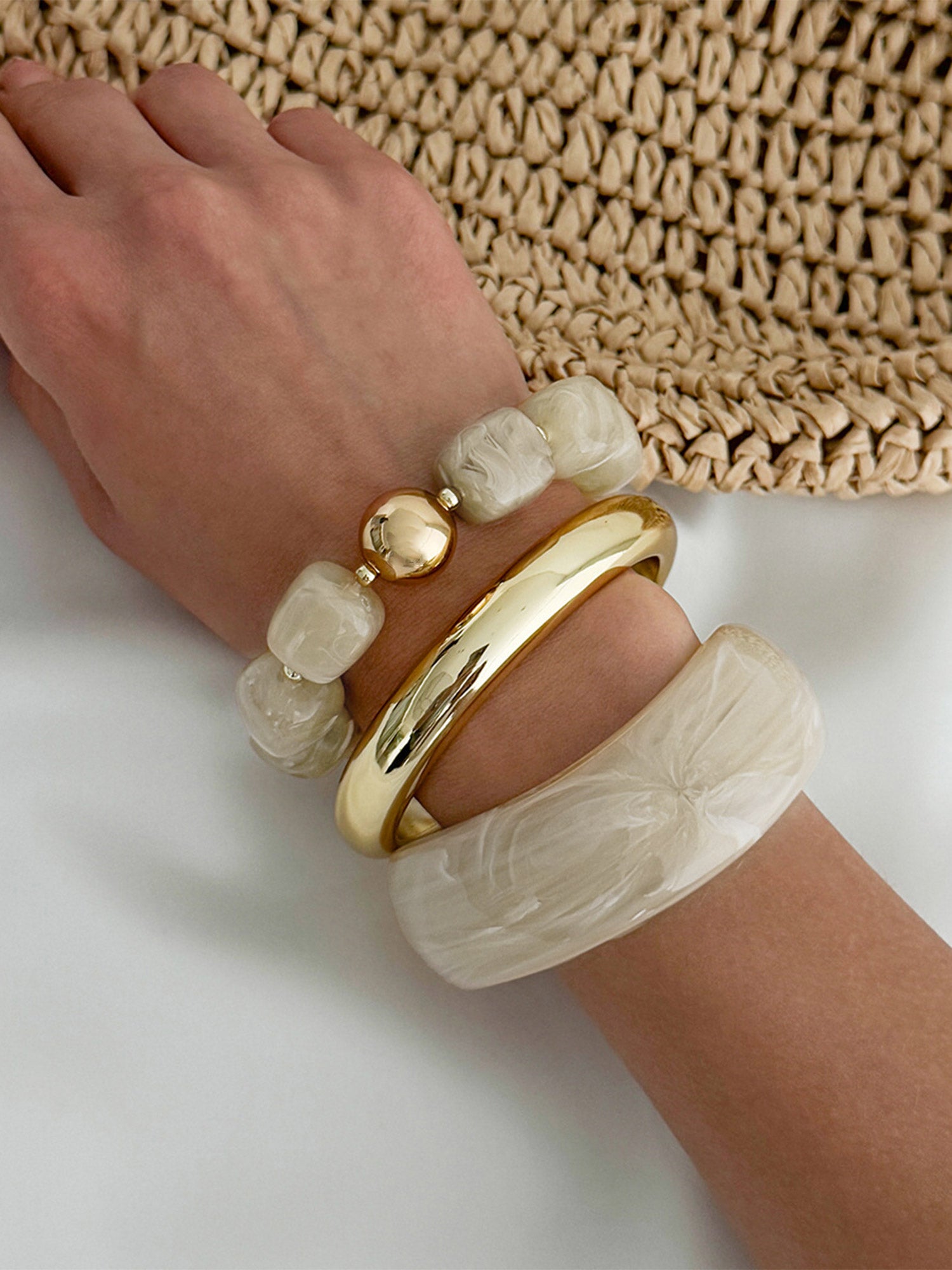 Women's resin metal bracelet Gold Sustainable - BERLOOK