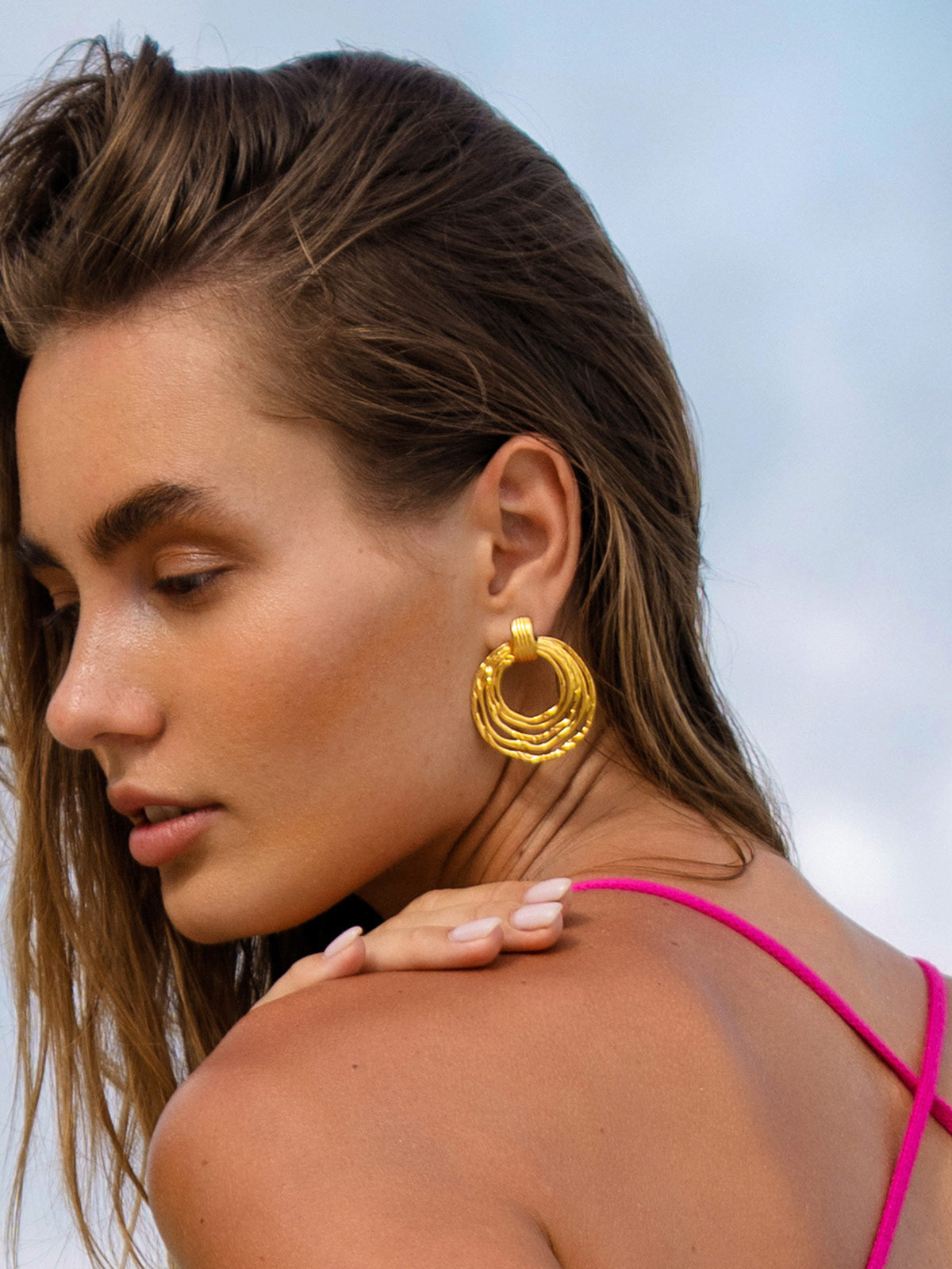 Women's Stainless Steel Hoop Earrings Sustainable Earrings - BERLOOK