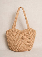 Women's vacation beach bucket bag Khaki Sustainable - BERLOOK