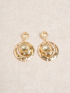 Women's Vintage Geometric Pendant Earrings Gold Sustainable Earrings - BERLOOK