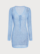 Women's Woven Acrylic Beach Dress Blue Sustainable Beach Dress - BERLOOK