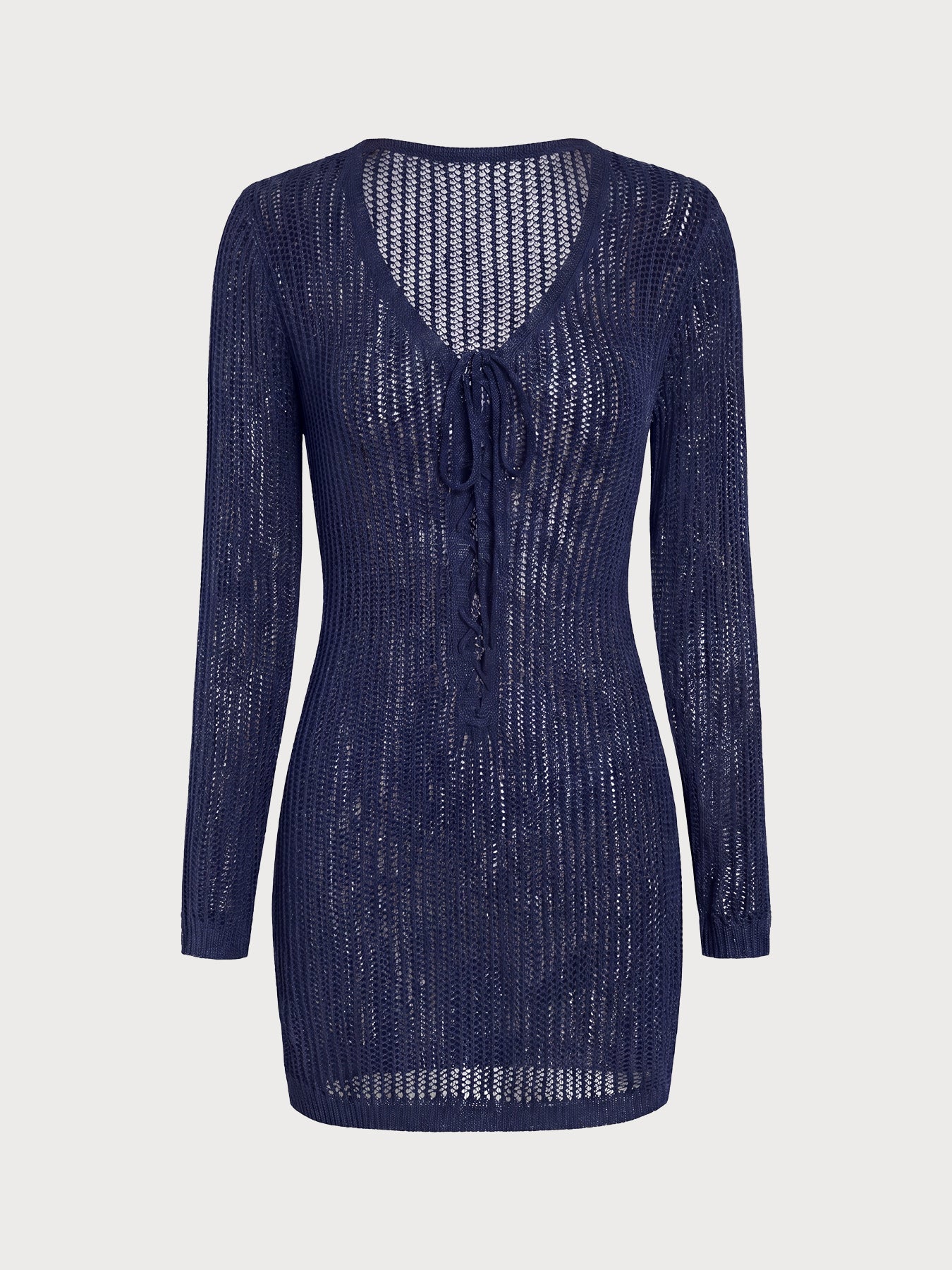 Women's Woven Acrylic Cover-ups Navy Sustainable Cover-ups - BERLOOK