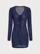 Women's Woven Acrylic Cover-ups Navy Sustainable Cover-ups - BERLOOK