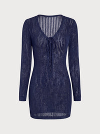 Women's Woven Acrylic Cover-ups Navy Sustainable Cover-ups - BERLOOK