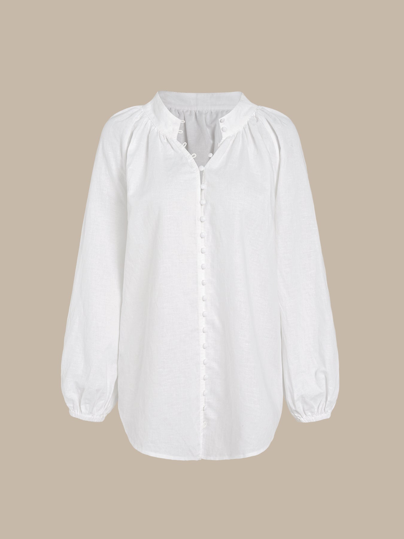 Women's Woven Cotton-Linen Blouse Sustainable Cover-ups - BERLOOK