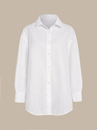Women's Woven Cotton-Linen Blouse White Sustainable Cover-ups - BERLOOK
