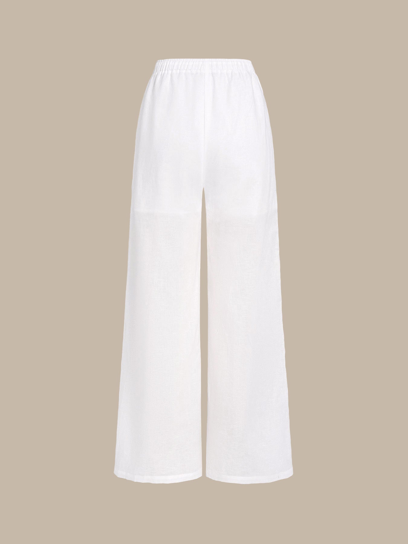 Women's Woven Cotton-Linen Trousers Sustainable Cover-ups - BERLOOK