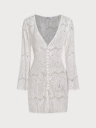 Women's Woven Cotton Blended Cover-ups White Sustainable Beach Dress - BERLOOK