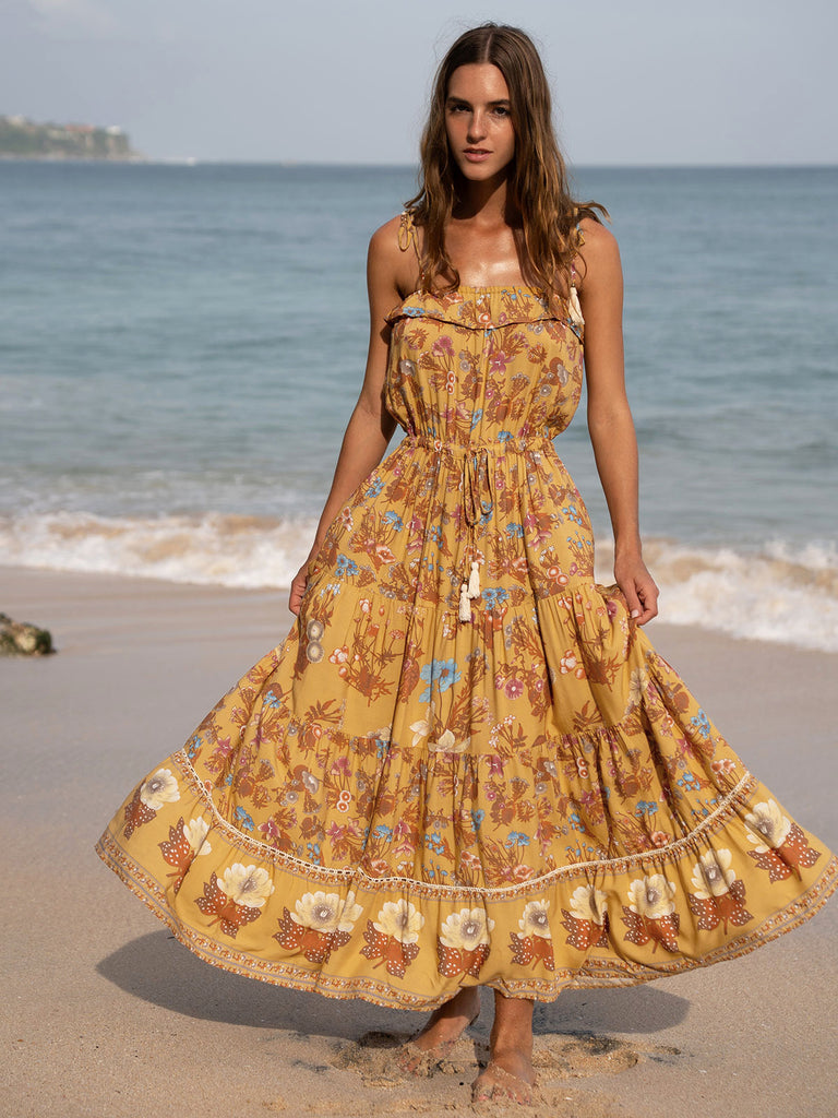 Women's Woven Cotton Cover-ups Sustainable Beach Dress - BERLOOK