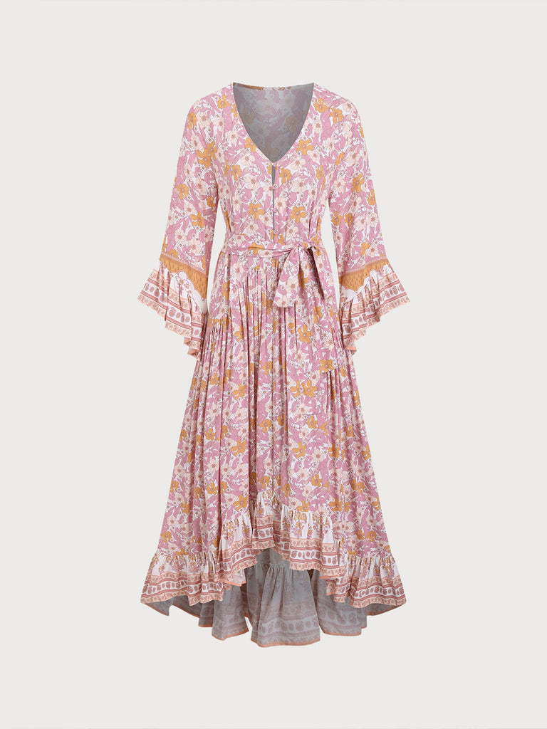 Women's Woven Cotton Printed Cover-ups Print Sustainable Beach Dress - BERLOOK