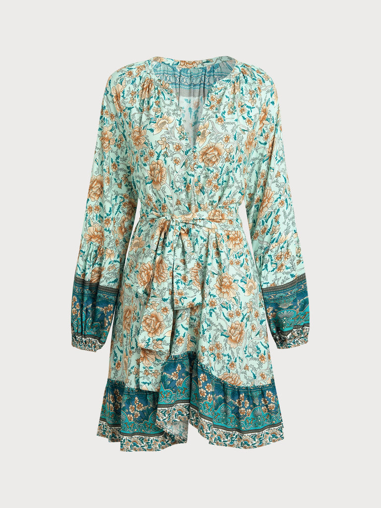 Women's Woven Cotton Printed Cover-ups Sustainable Beach Dress - BERLOOK