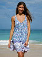 Women's Woven Cotton Printed Cover-ups Sustainable Beach Dress - BERLOOK