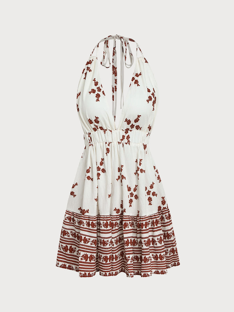 Women's Woven Cotton Printed Cover-ups Sustainable Beach Dress - BERLOOK