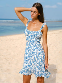 Women's Woven Cotton Printed Cover-ups Sustainable Beach Dress - BERLOOK