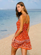 Women's Woven Cotton Printed Cover-ups Sustainable Beach Dress - BERLOOK