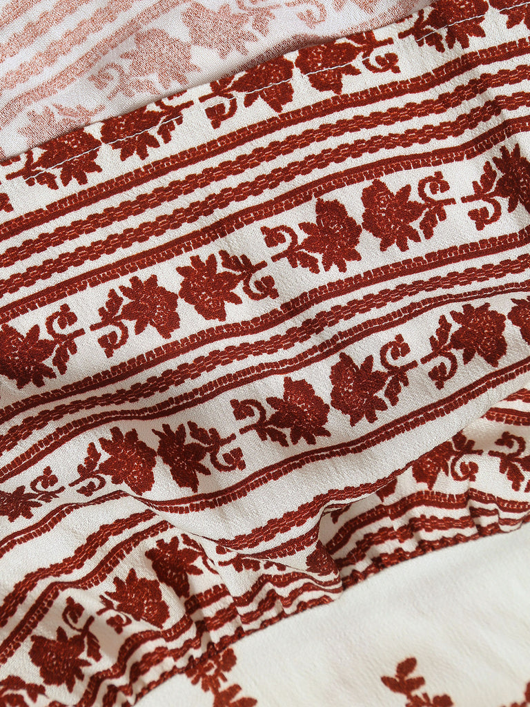 Women's Woven Cotton Printed Cover-ups Sustainable Beach Dress - BERLOOK
