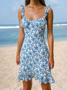 Women's Woven Cotton Printed Cover-ups Sustainable Beach Dress - BERLOOK