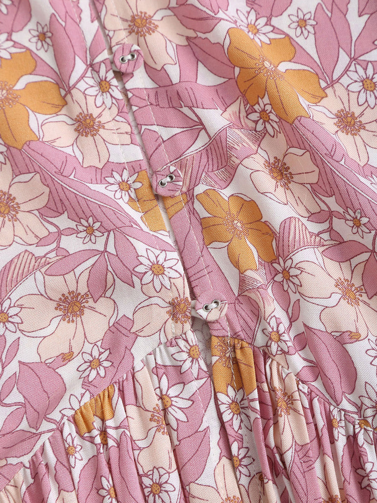 Women's Woven Cotton Printed Cover-ups Sustainable Beach Dress - BERLOOK