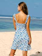 Women's Woven Cotton Printed Cover-ups Sustainable Beach Dress - BERLOOK