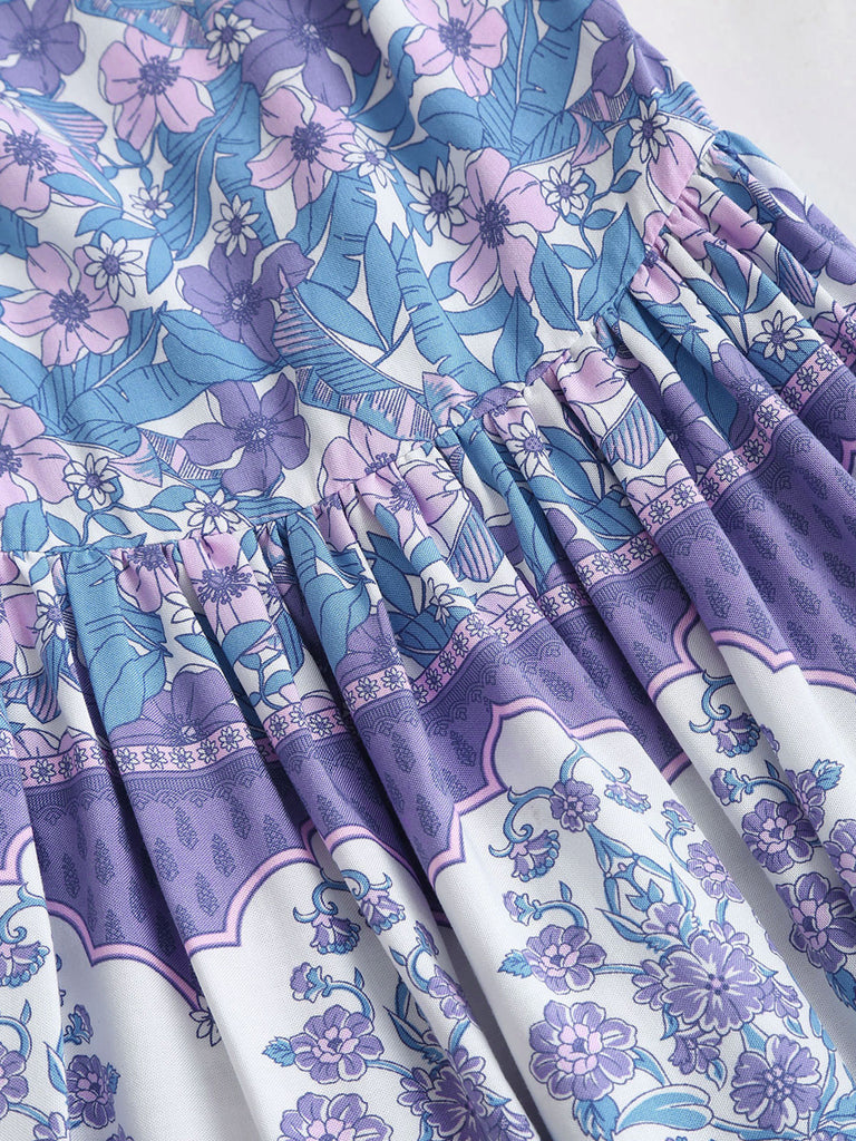 Women's Woven Cotton Printed Cover-ups Sustainable Beach Dress - BERLOOK