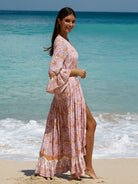 Women's Woven Cotton Printed Cover-ups Sustainable Beach Dress - BERLOOK
