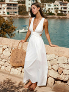 Women’s Woven Linen Blended Cover-ups Sustainable Beach Dress - BERLOOK