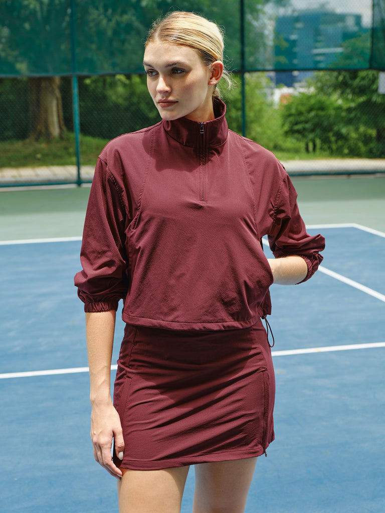 Women's Woven Nylon Yoga Jacket Sustainable Yoga Tops - BERLOOK