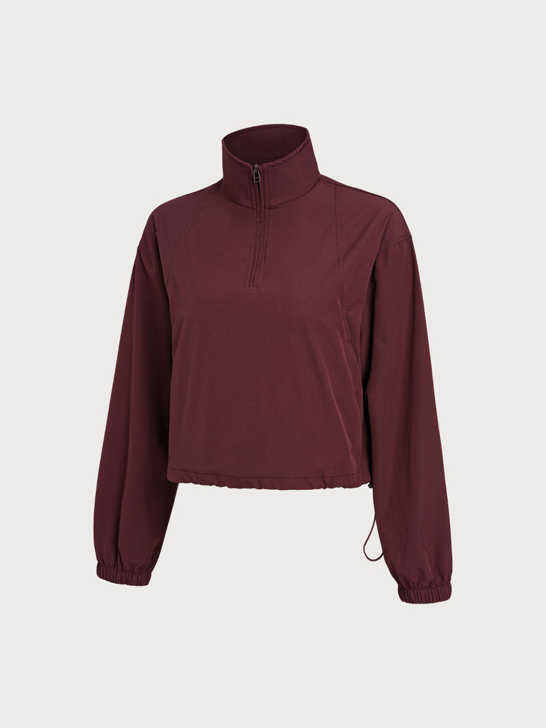 Women's Woven Nylon Yoga Jacket Sustainable Yoga Tops - BERLOOK