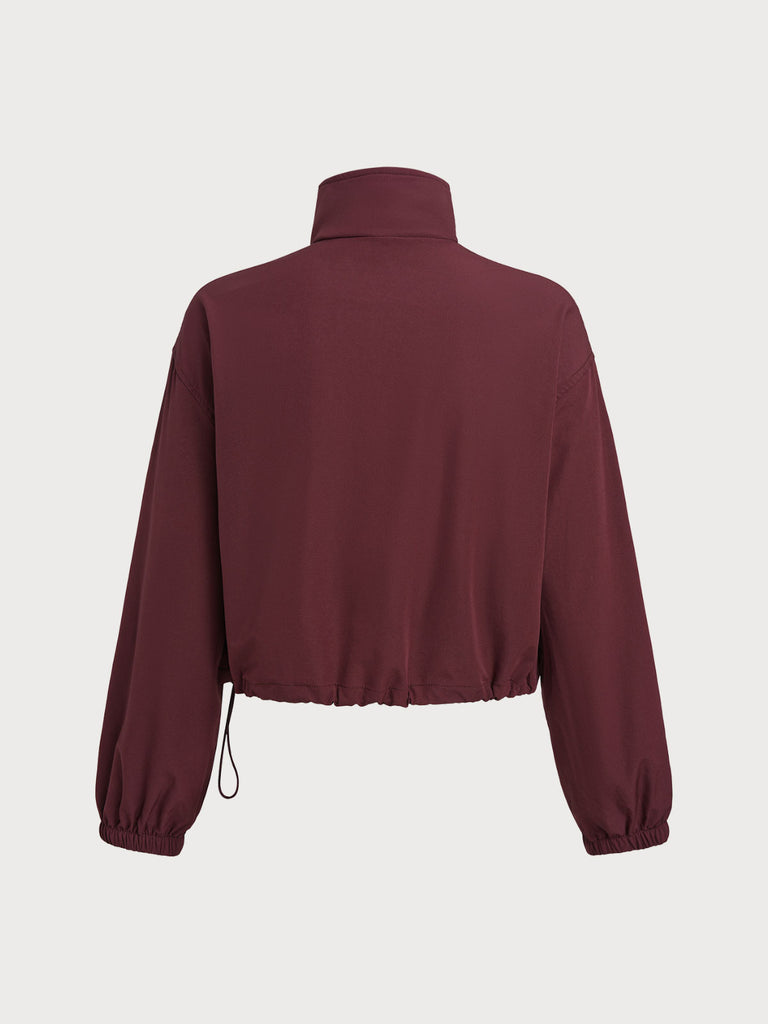 Women's Woven Nylon Yoga Jacket Sustainable Yoga Tops - BERLOOK