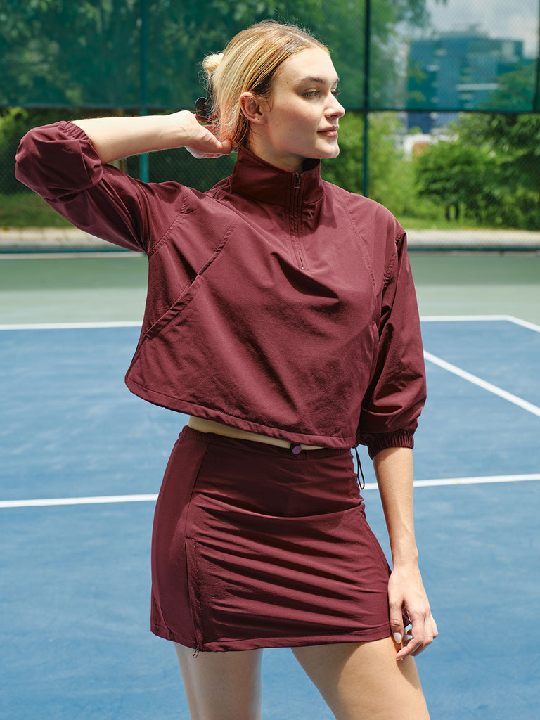 Women's Woven Nylon Yoga Jacket Sustainable Yoga Tops - BERLOOK