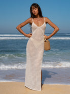 Women's woven openwork slit cover-up Sustainable Cover-ups - BERLOOK