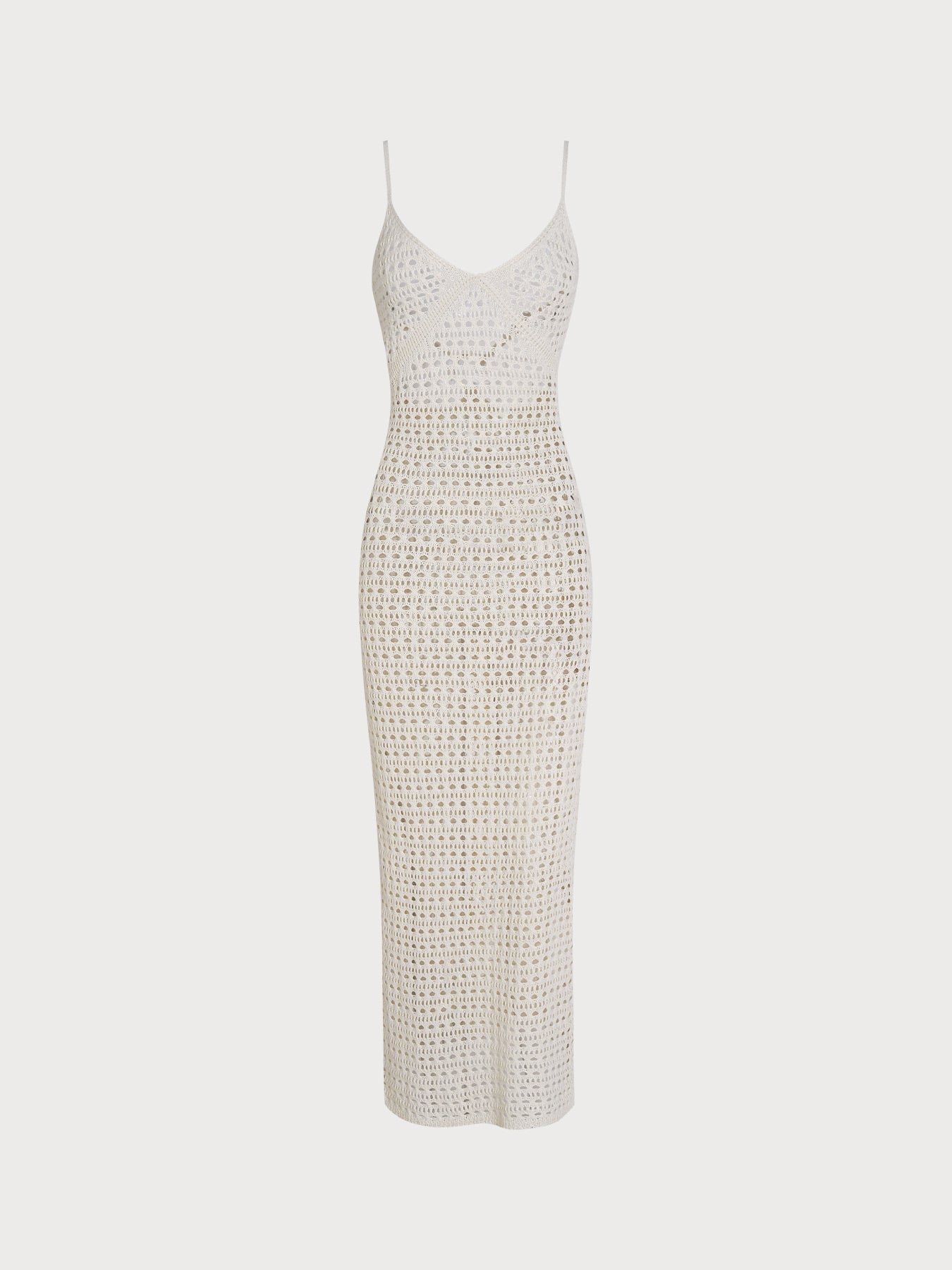 Women's woven openwork slit cover-up White Sustainable Cover-ups - BERLOOK