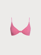 Women's Woven Polyester Bikini Tops Pink Sustainable Bikinis - BERLOOK