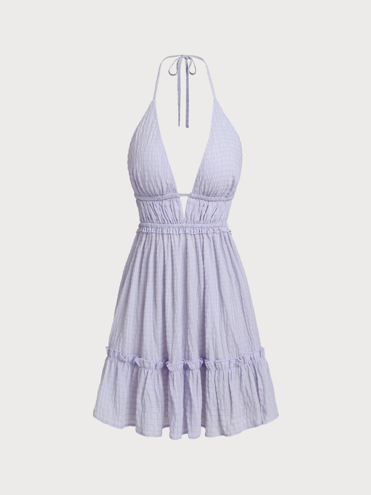 Women's Woven Polyester Cover-ups Light Purple Sustainable Beach Dress - BERLOOK