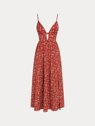 Women's Woven Polyester Cover-ups Red Sustainable Beach Dress - BERLOOK