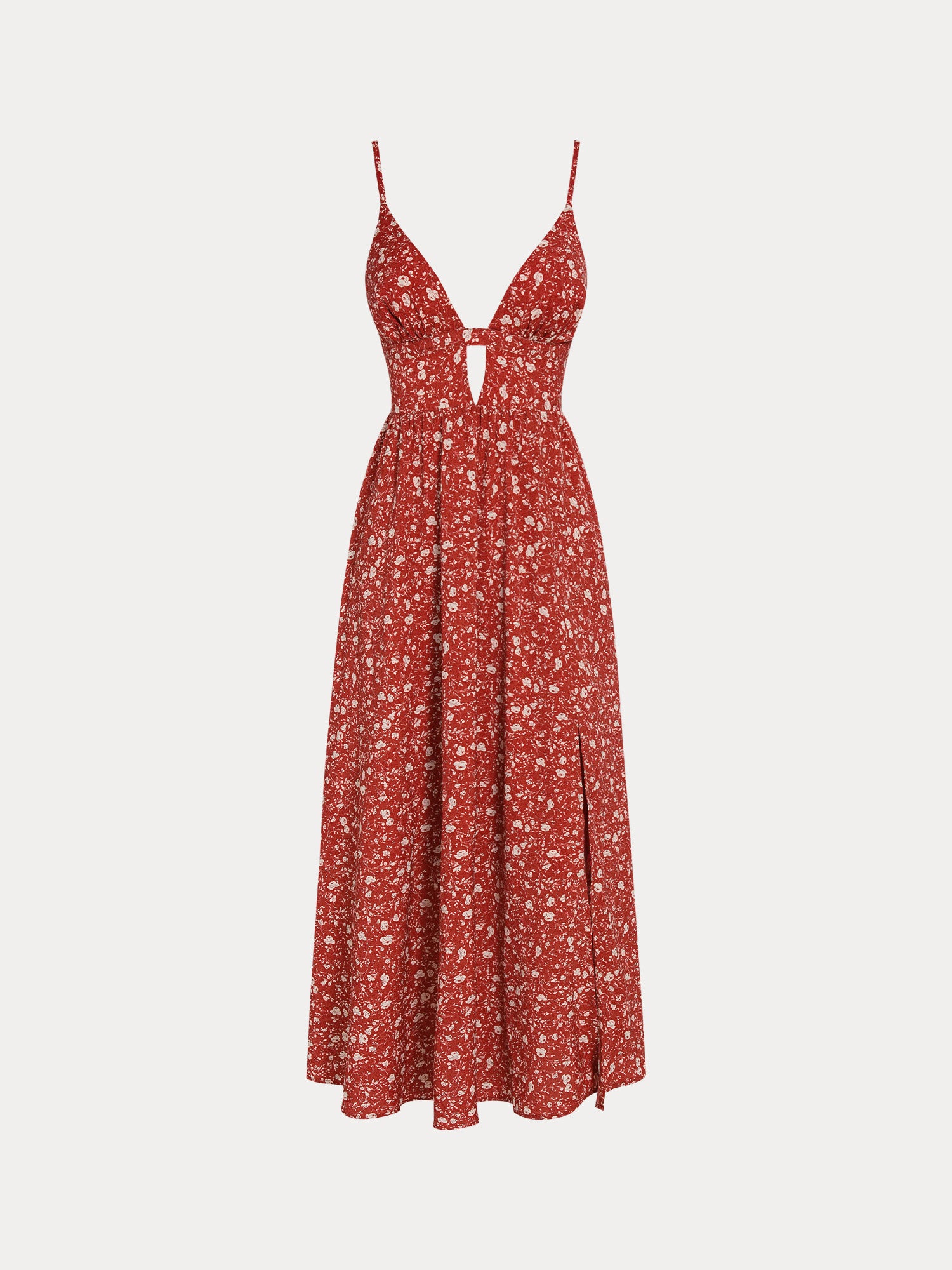 Women's Woven Polyester Cover-ups Red Sustainable Beach Dress - BERLOOK