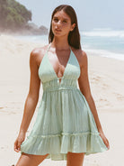 Women's Woven Polyester Cover-ups Sustainable Beach Dress - BERLOOK