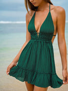 Women's Woven Polyester Cover-ups Sustainable Beach Dress - BERLOOK